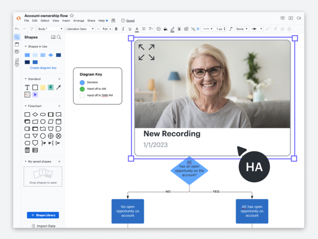 asynchronous video recording with visuals